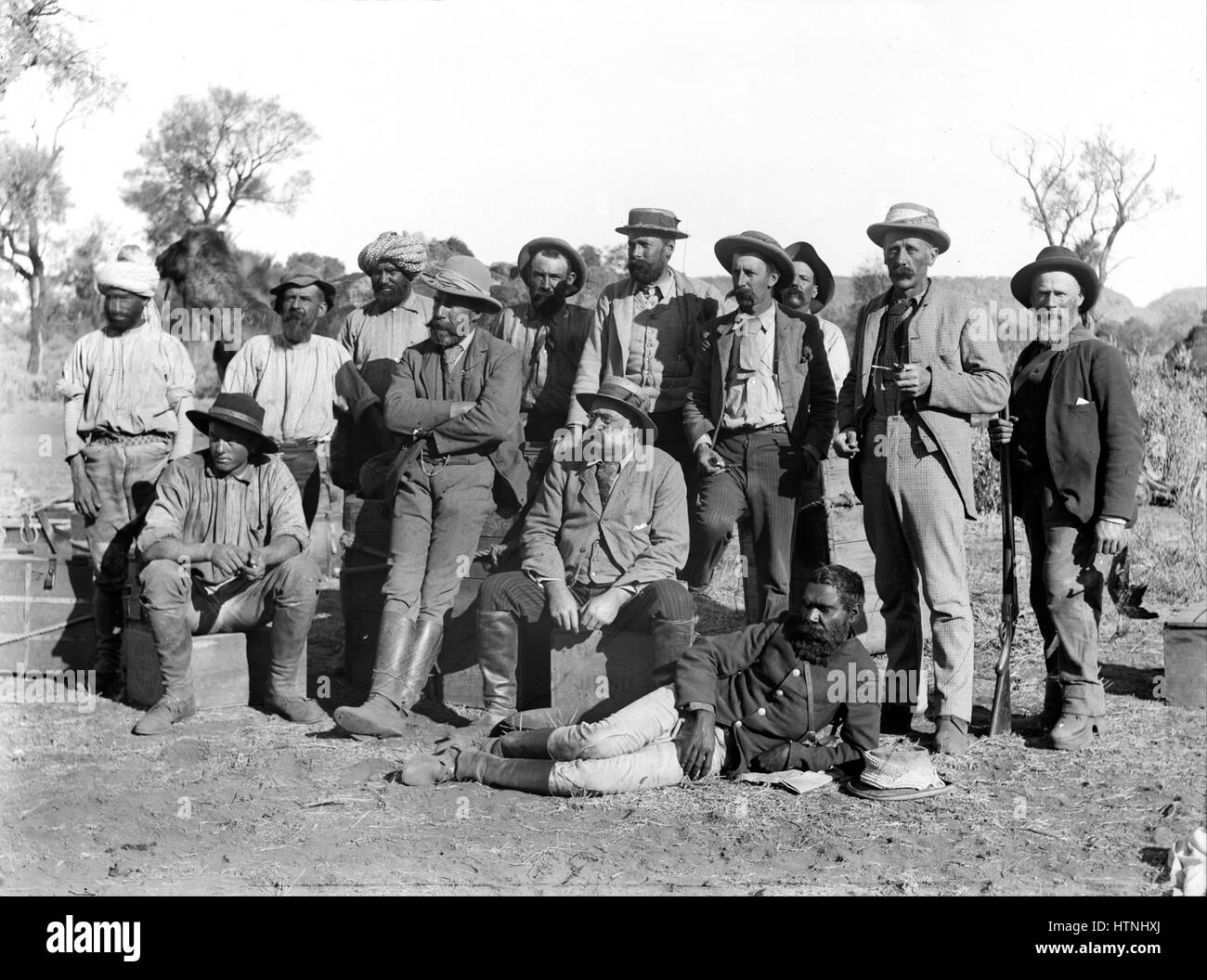 Walter Baldwin Spencer - Membri del corno Expedition, Alice Springs, Australia centrale, 1894 - Google Art Project Foto Stock