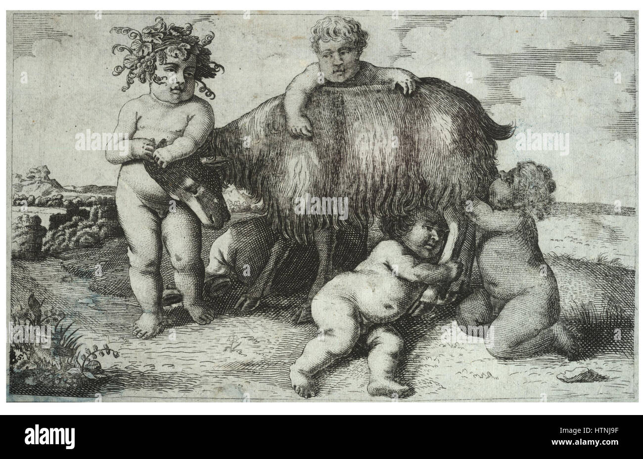 Venceslao Hollar - lo stesso gruppo visto dall'altro lato Foto Stock