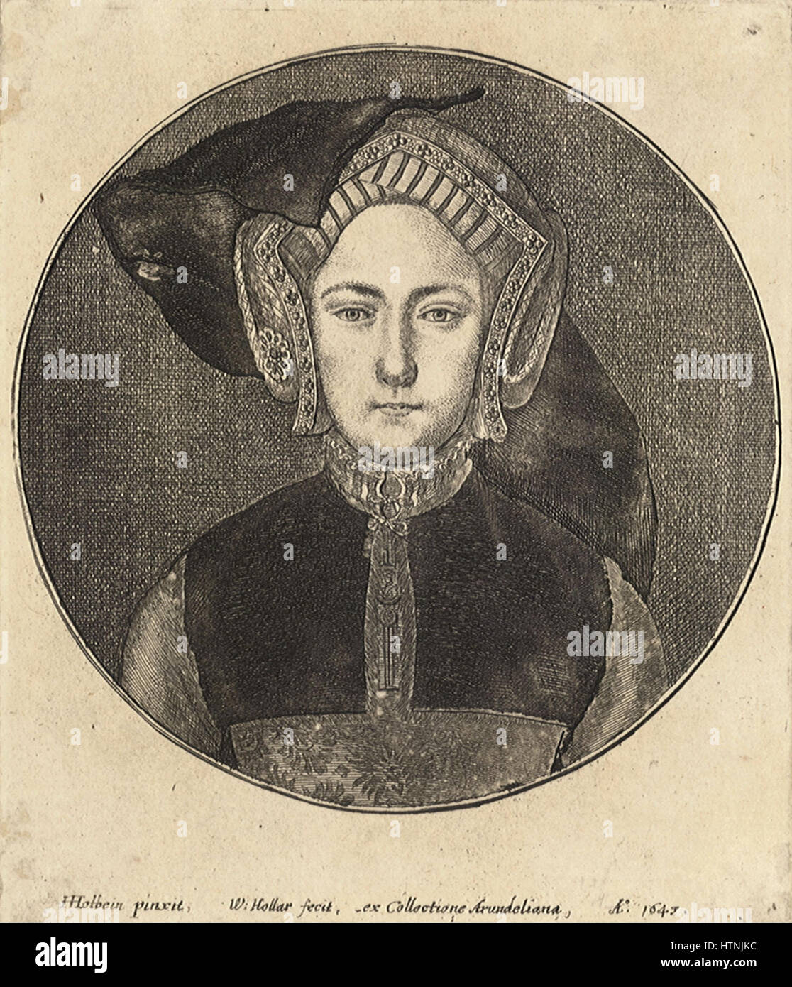 Venceslao Hollar - donna sconosciuta Foto Stock