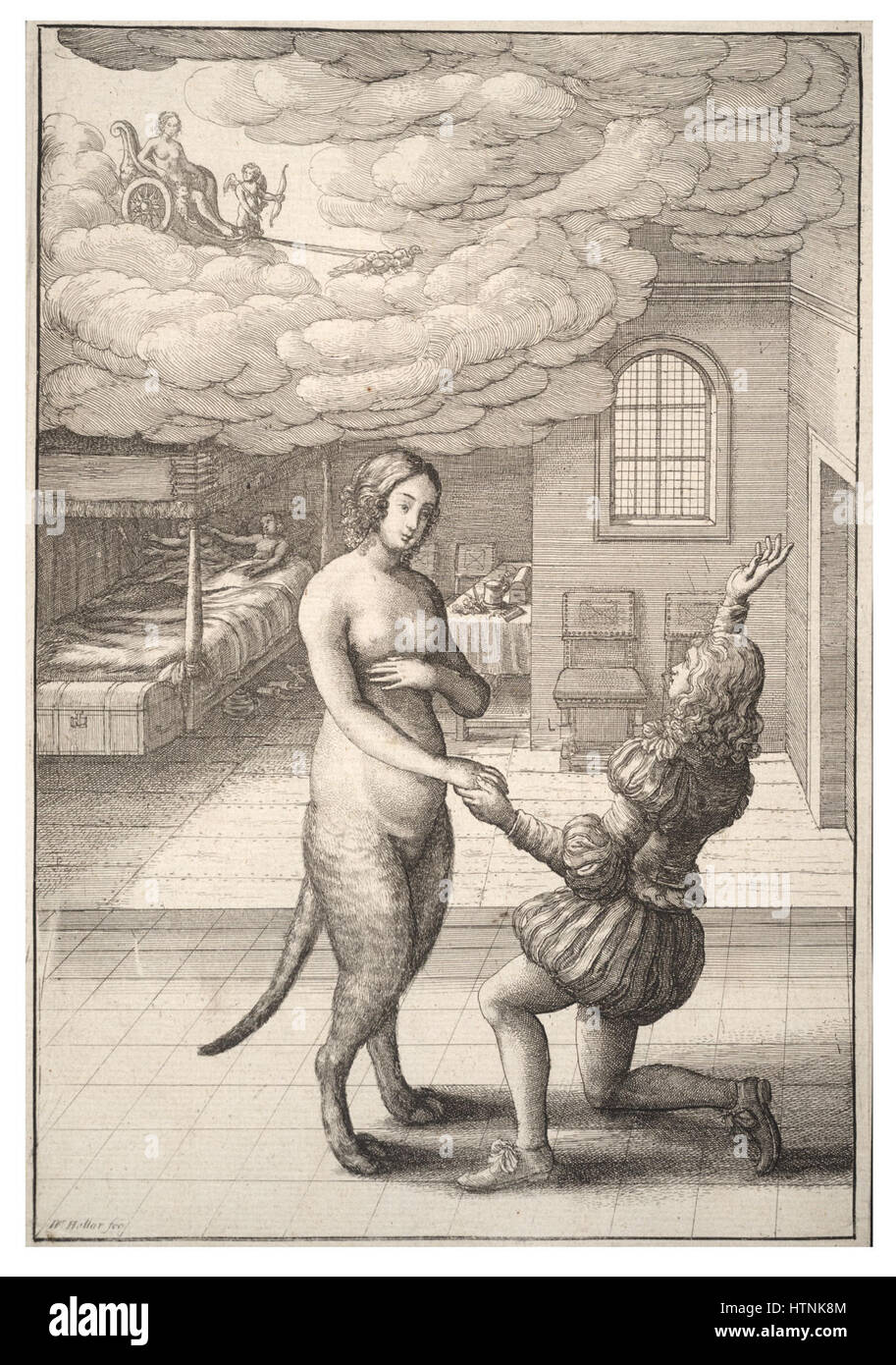 Venceslao Hollar - Il giovane uomo e la sposa cat 2 Foto Stock