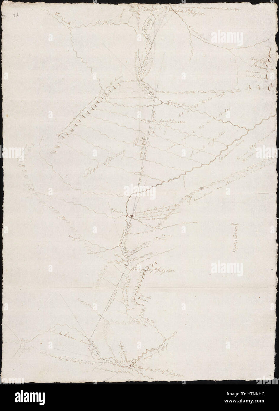 Lewis e Clark Expedition mappe (114) Foto Stock