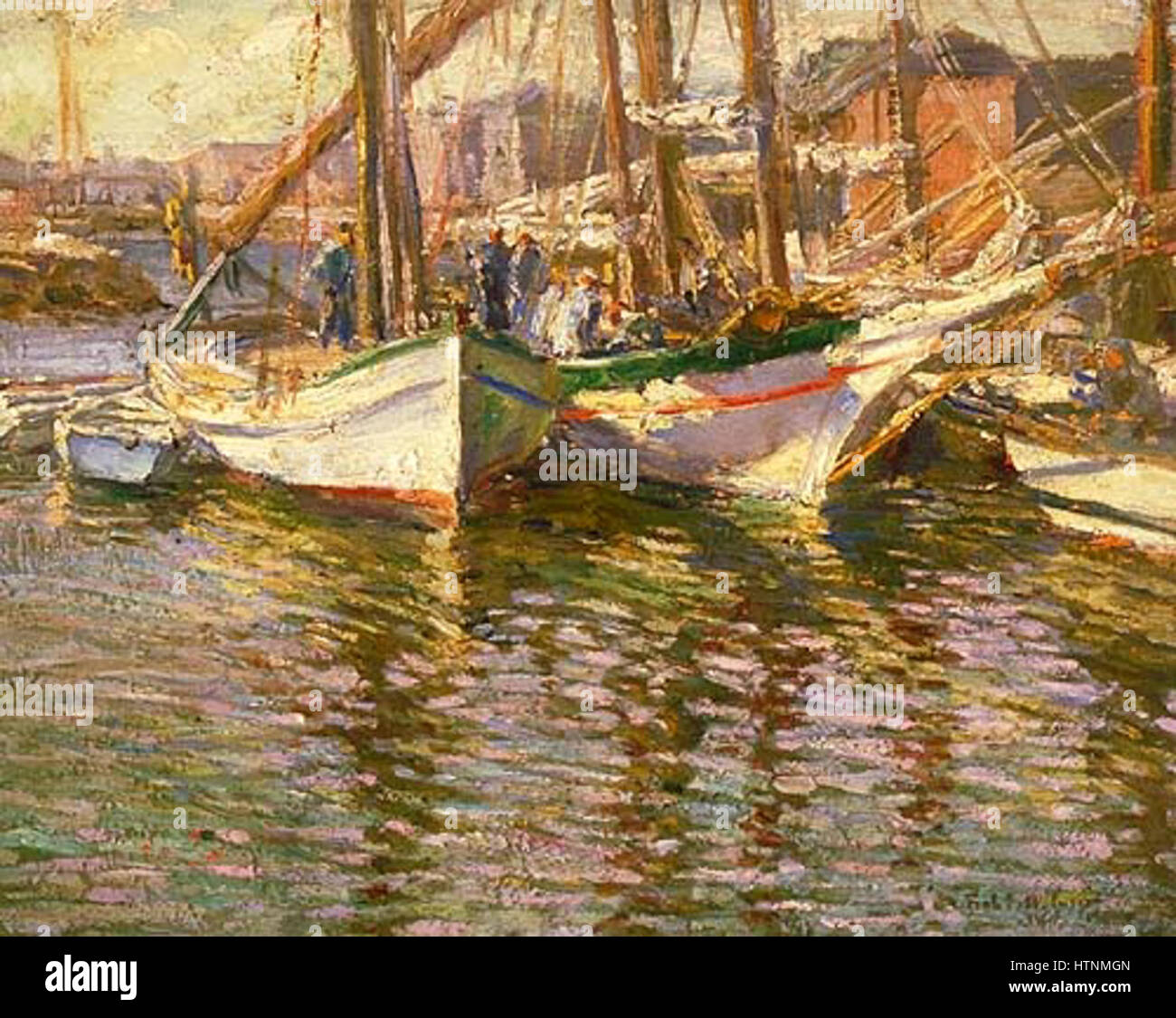 R W Grafton 1917 antico bacino Canal Foto Stock