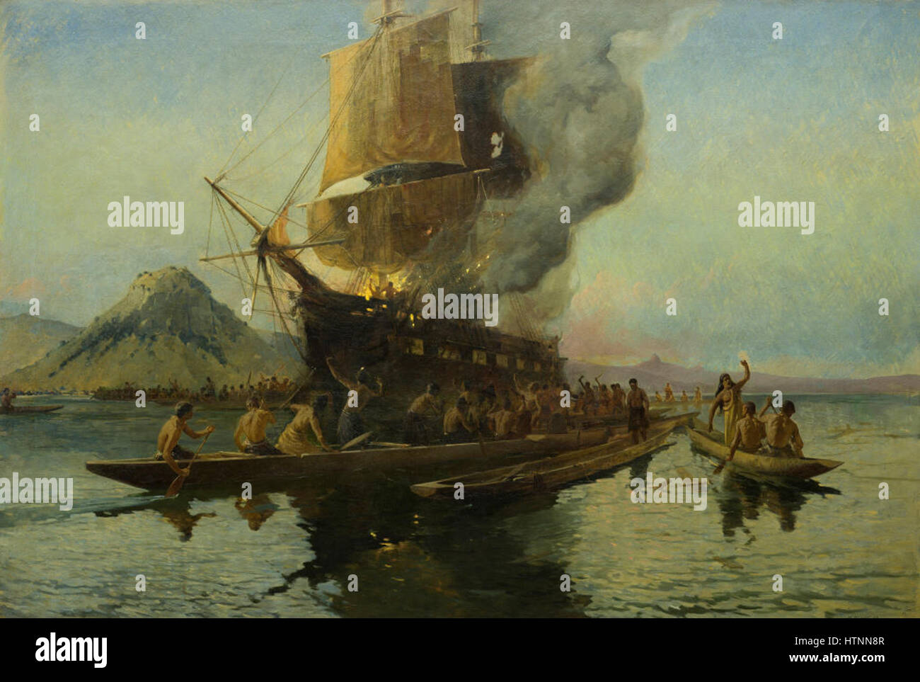 Walter Wright - la bruciatura del Boyd (1908) Foto Stock