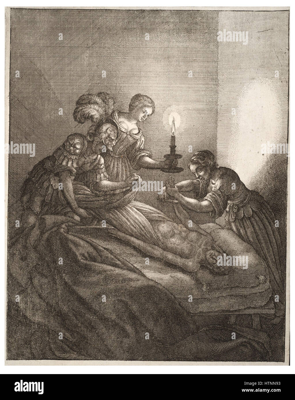 Venceslao Hollar - Rimozione del dead man (stato 1) Foto Stock