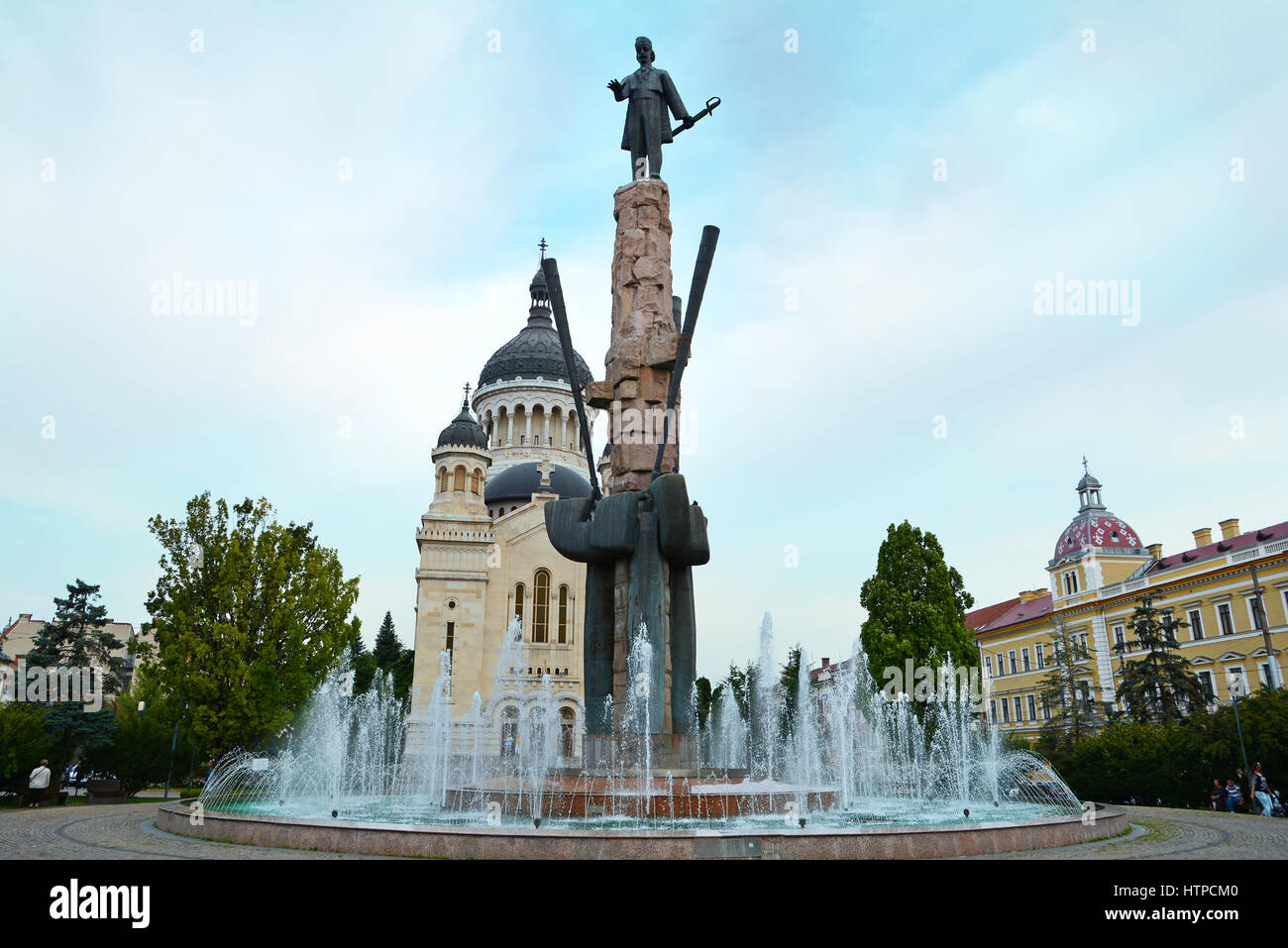 Cluj-Napoca, Romania dormizione della Theotokos Cattedrale di Avram Iancu Square Foto Stock