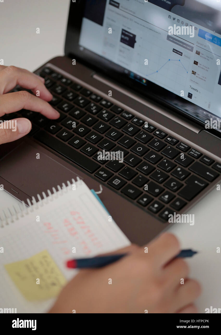 Personal home accounting Foto Stock