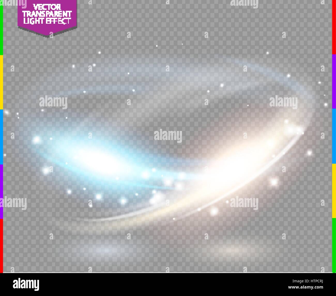 Lente circolare flare transparennt effetto di luce. Croce astratta ellisse. Bagliore di rotazione linea. Energia di alimentazione. Anello incandescente Sfondo del tracciato. Round shiny Illustrazione Vettoriale
