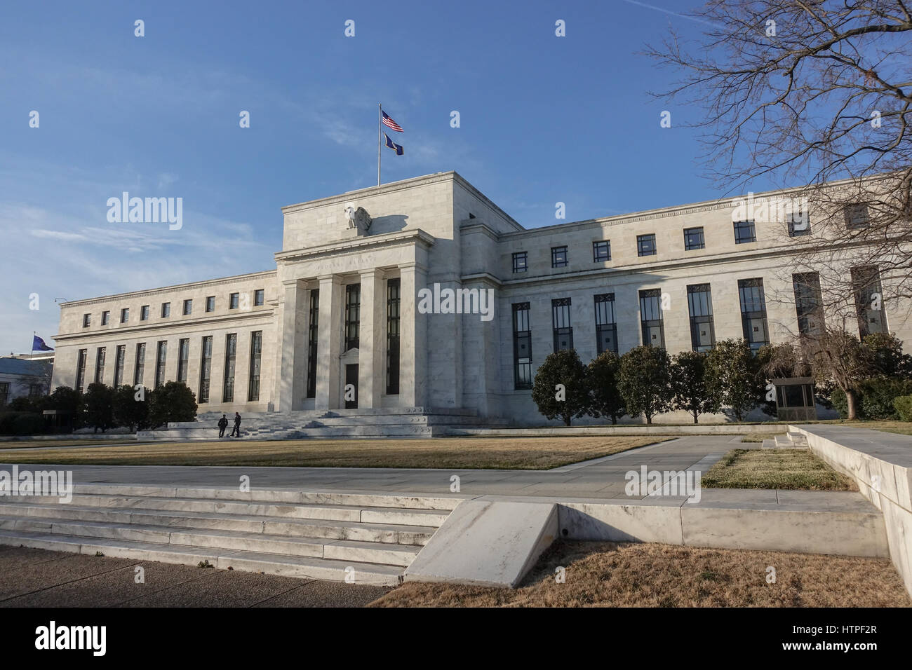 Stati Uniti Federal Reserve building - Federal Reserve Board dei governatori edificio; Washington, DC, progettato da Paul Philippe Cret, completato nel 1937. Foto Stock