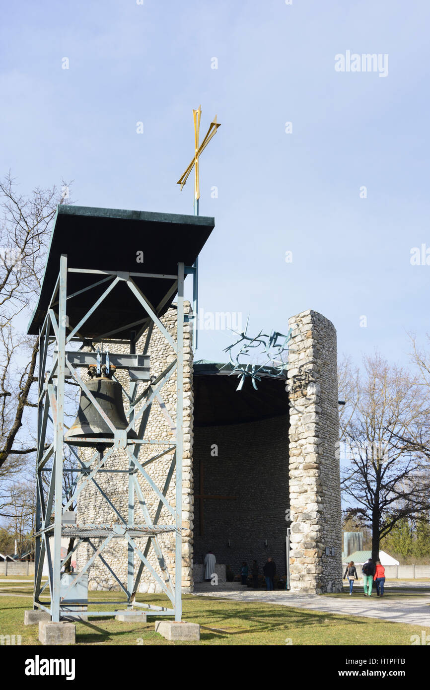 Dachau, campo di concentramento: Cattolica agonia mortale di Cristo cappella, Alta Baviera, Baviera, Baviera, Baviera, Germania Foto Stock
