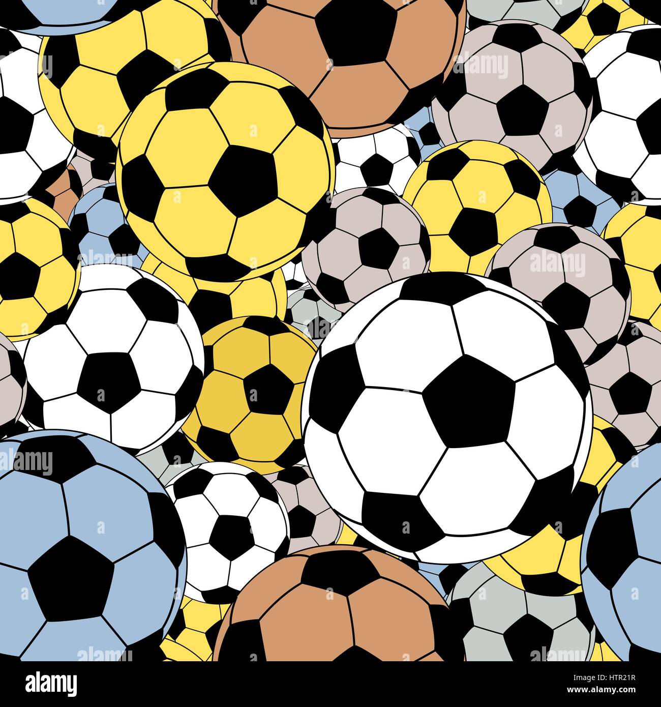 Vettoriale modificabile piastrella senza giunture di palloni colorati Illustrazione Vettoriale