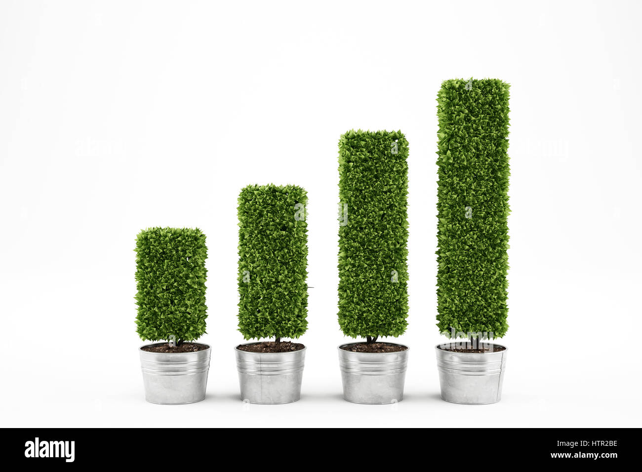 Cresce l'economia. Il rendering 3D Foto Stock