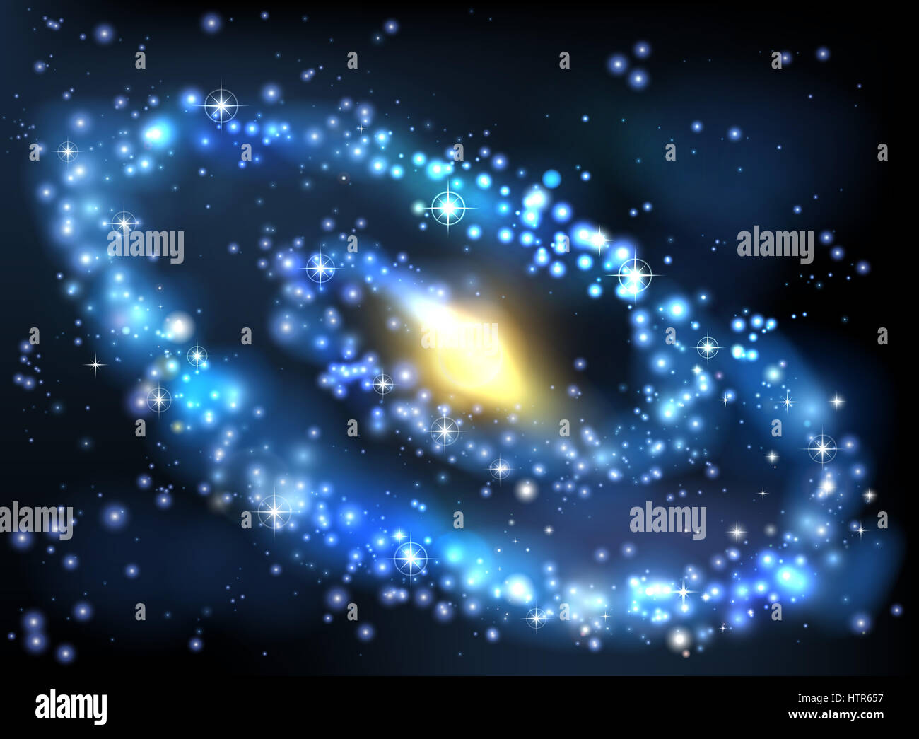 Una stelle dello spazio esterno con sfondo via lattea stile galassia a spirale Foto Stock