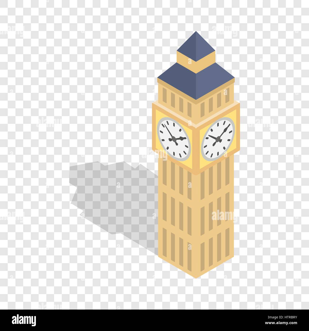 Big Ben icona isometrica Illustrazione Vettoriale