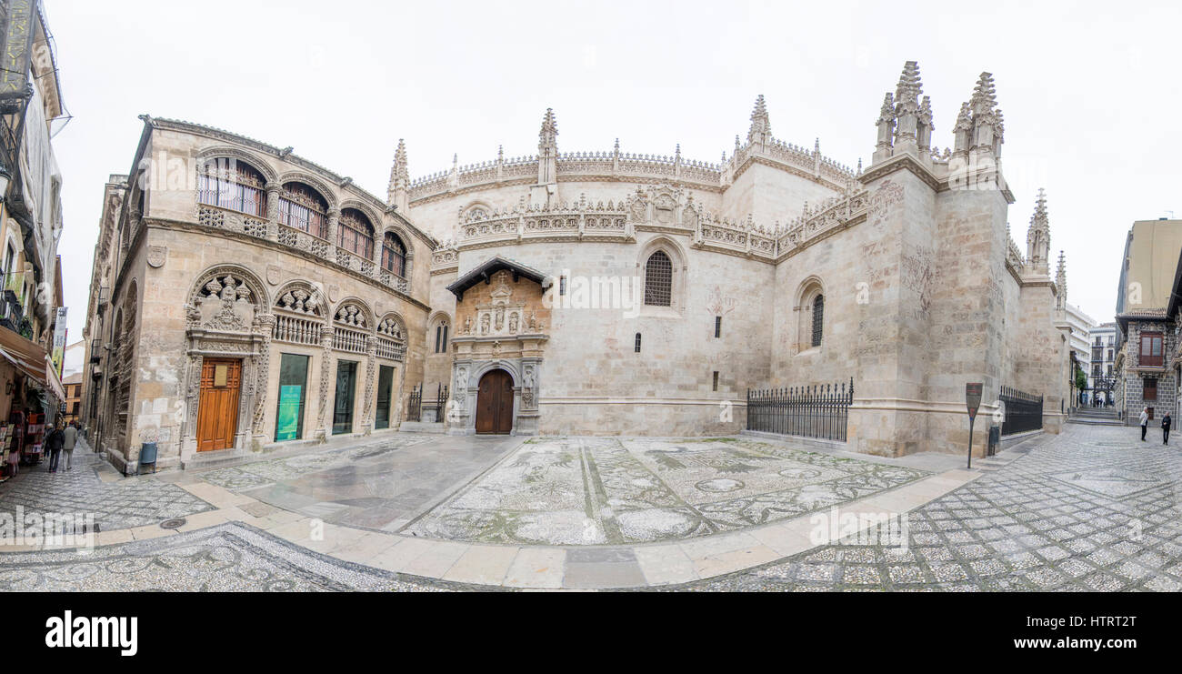 Granada, Spagna. 13 marzo, 2017. Cattedrale di Granada dell Incarnazione durante una giornata nuvolosa della molla su Marzo 13, 2016 a Granada, Spagna. ©David Gato/ Foto Stock