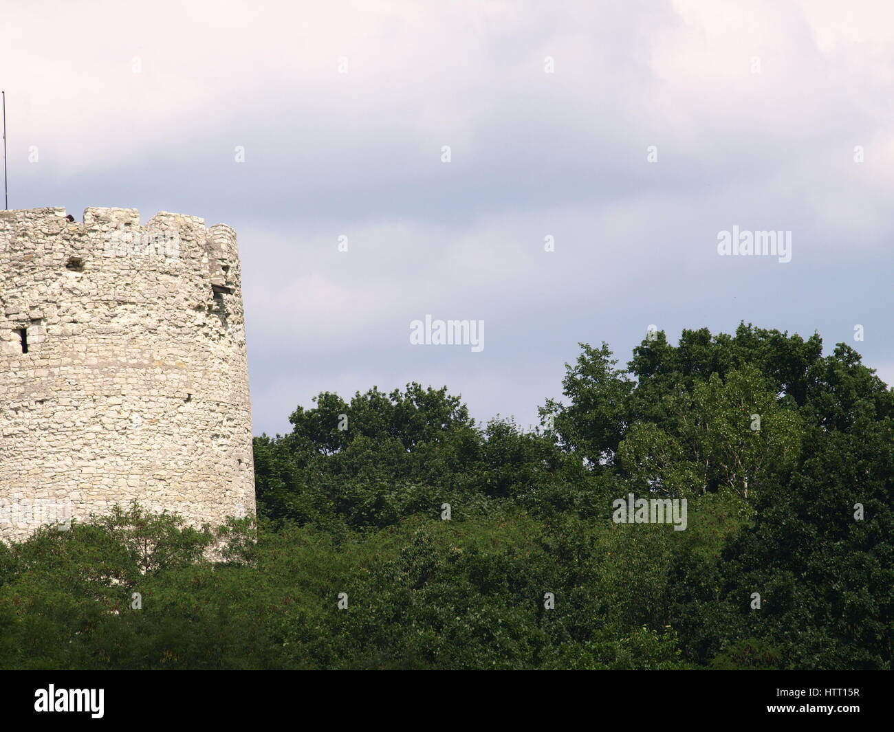 Vecchia torre rotonda in Kazimierz Dolny, Polonia Foto Stock