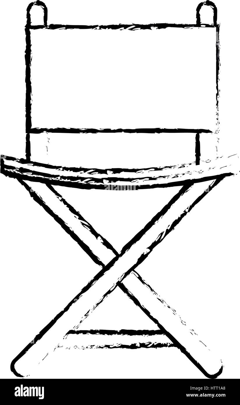 Sedia regista icona isolato Illustrazione Vettoriale