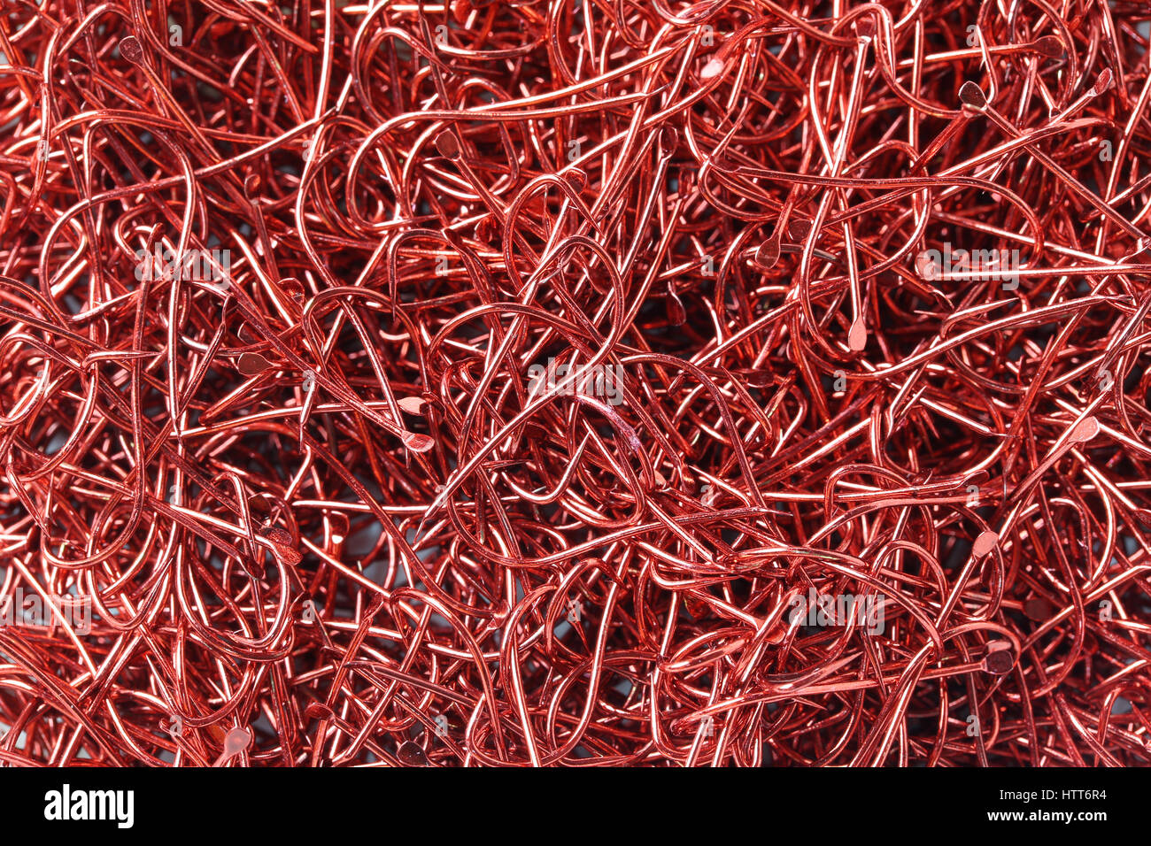 Pila di Pesce rosso gancio per il design dello sfondo. Foto Stock