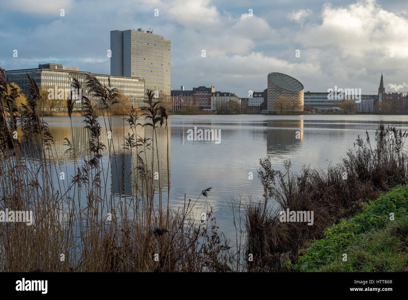 Sankt Jørgens Sø e Tycho Brahe Planetarium, 'i Laghi', Copenhagen, Danimarca Foto Stock