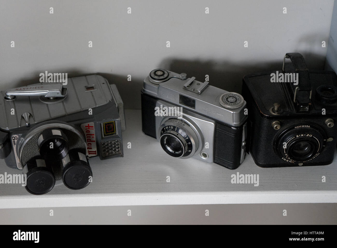 3 telecamere di yester-anno Foto Stock