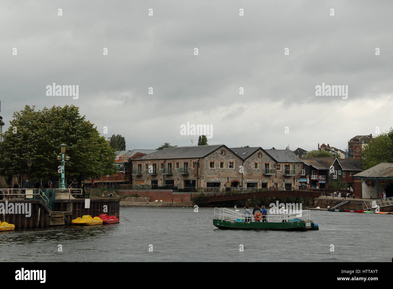 Traversata in traghetto e Exeter docks Foto Stock