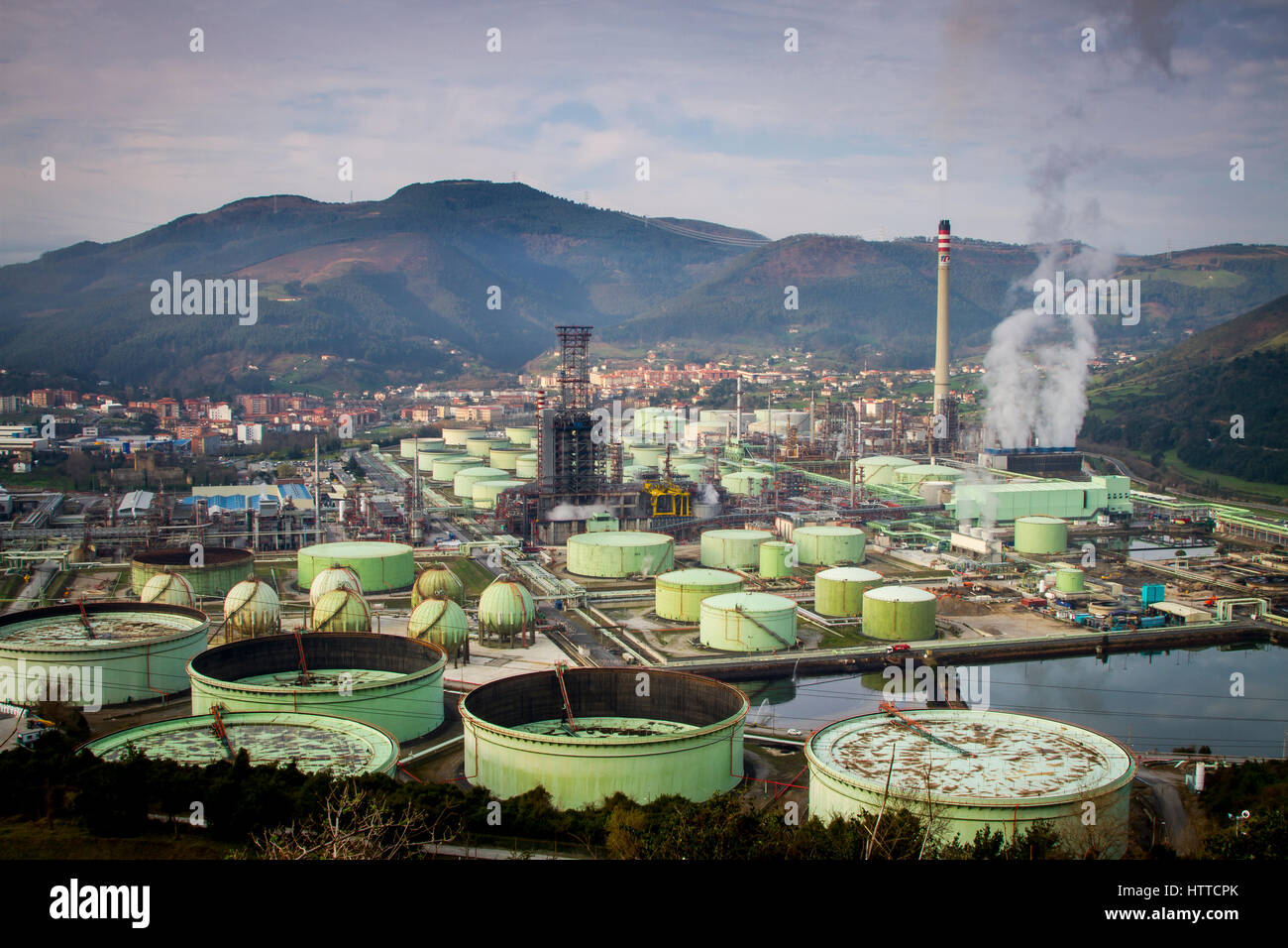 Raffineria di petrolio. Foto Stock