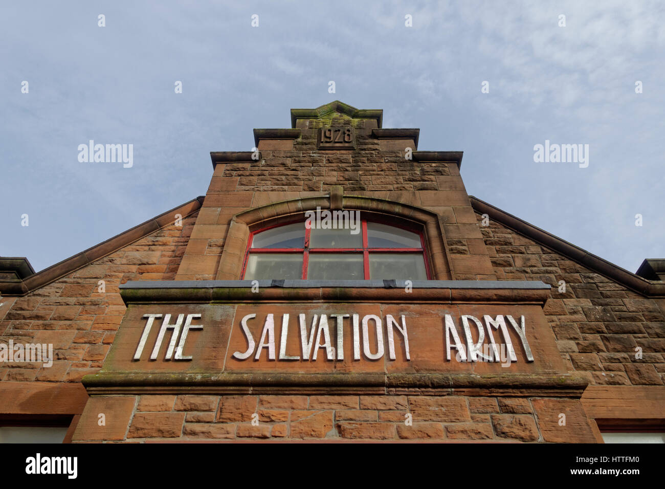 L'Esercito della salvezza segno hall Clydebank Scozia Scotland Foto Stock