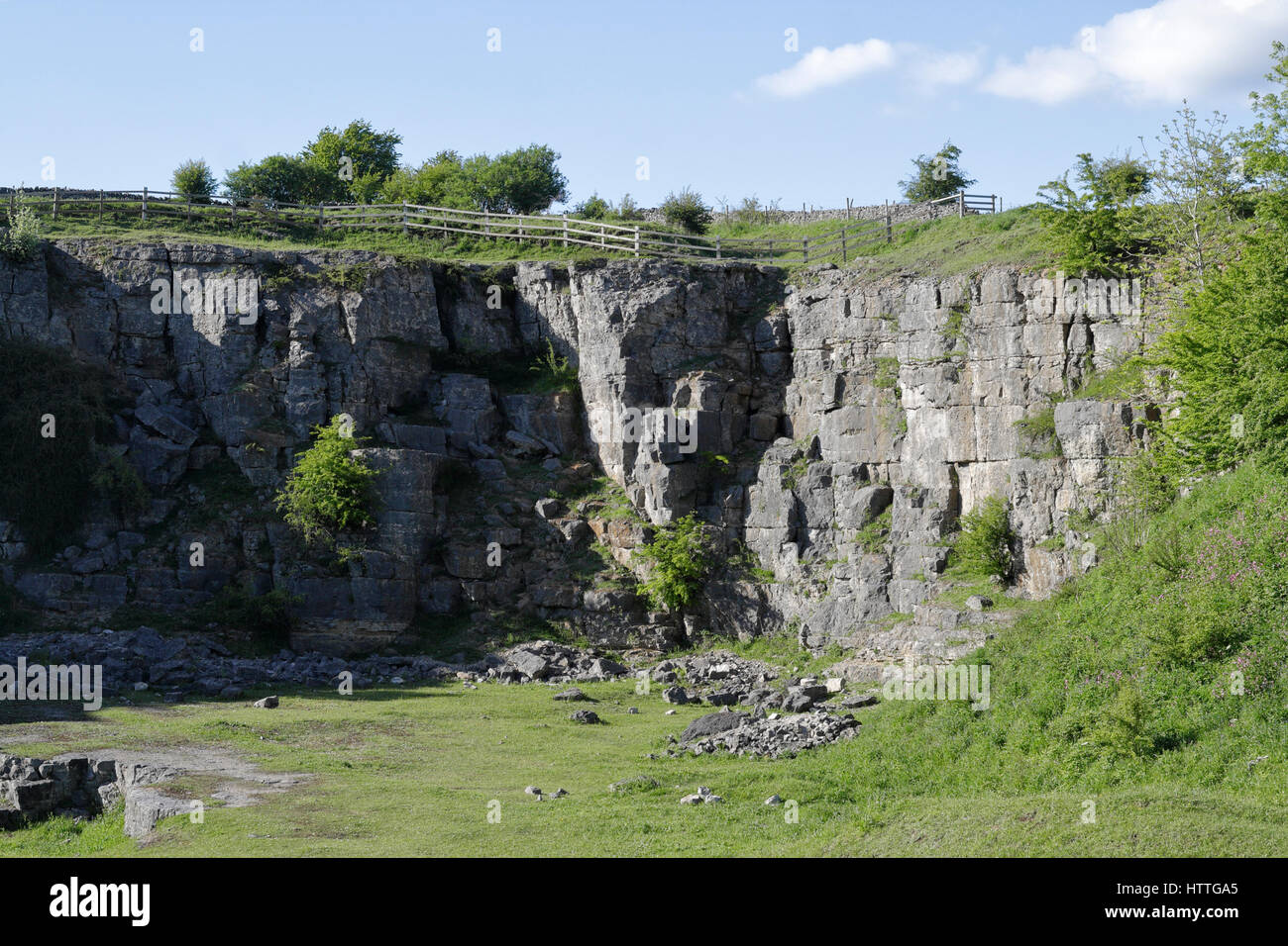 In disuso cava di calcare Middleton Top, DERBYSHIRE REGNO UNITO Inghilterra Foto Stock