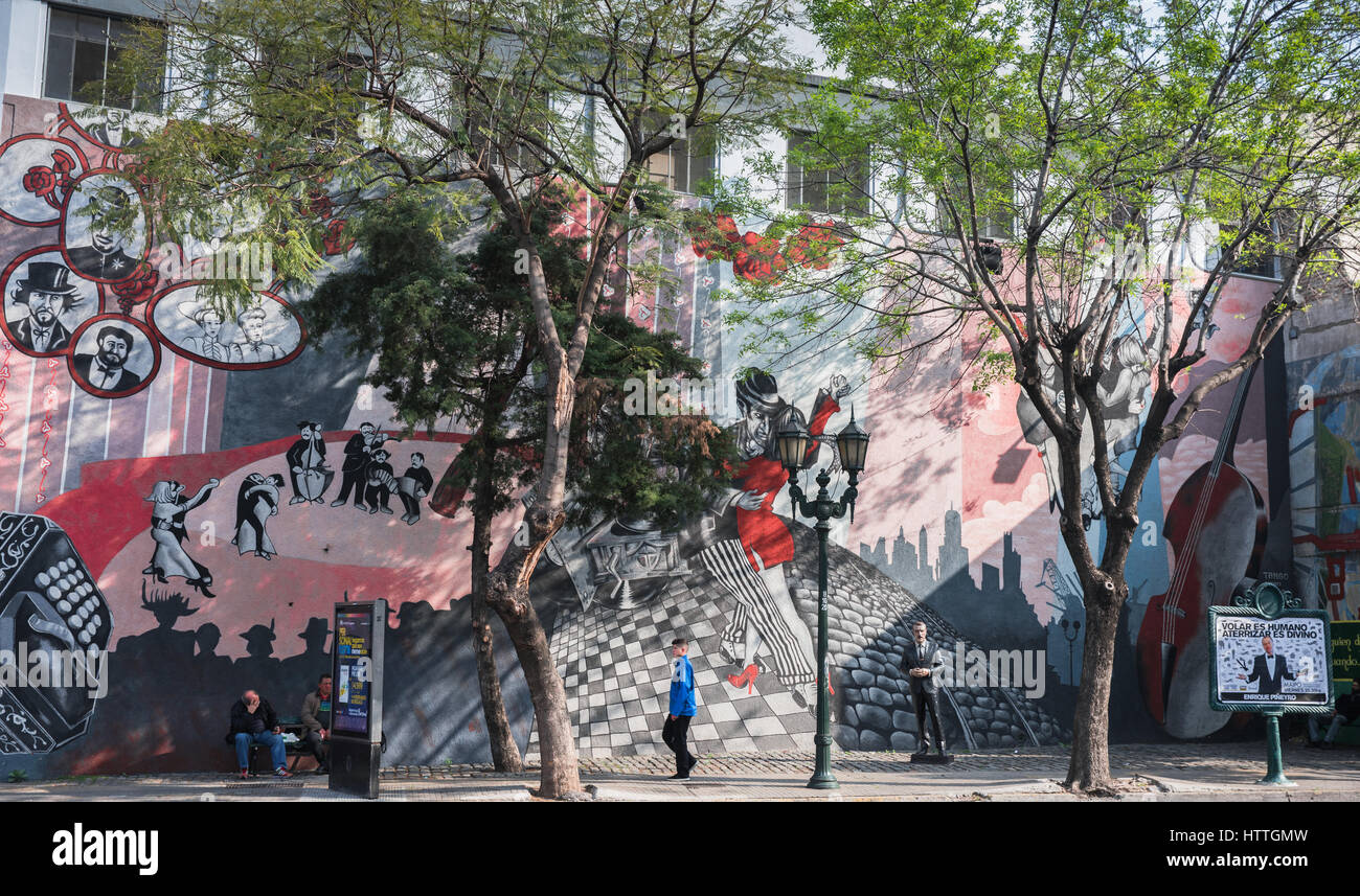 Argentina Buenos Aires Palermo murale di Tango Foto Stock