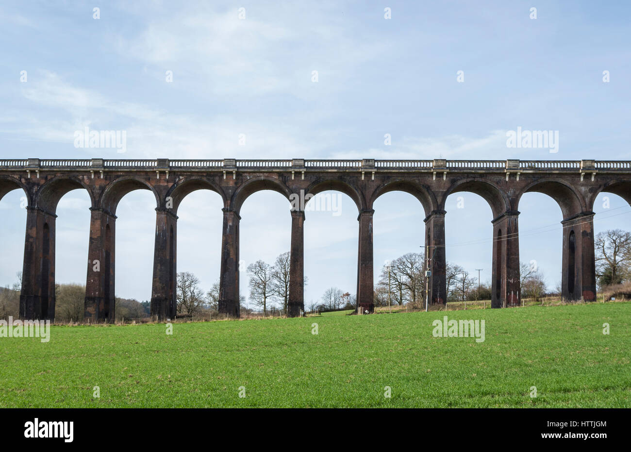 Ampio angolo di visione del Ouse Valley (Balcombe) il viadotto in West Sussex, Regno Unito Foto Stock