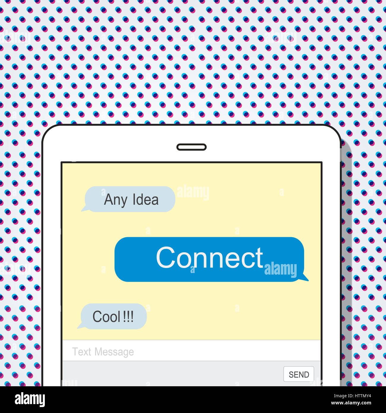 La comunicazione on line il collegamento un concetto di rete Foto Stock