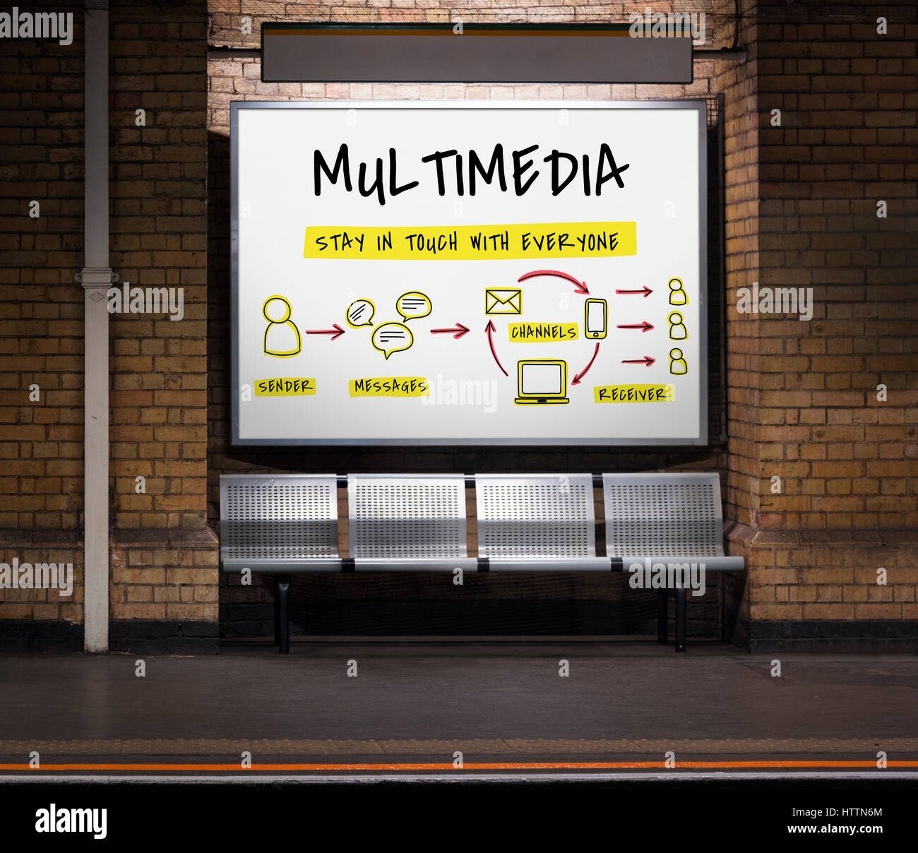 Collegamento digitale multimediale Media Foto Stock
