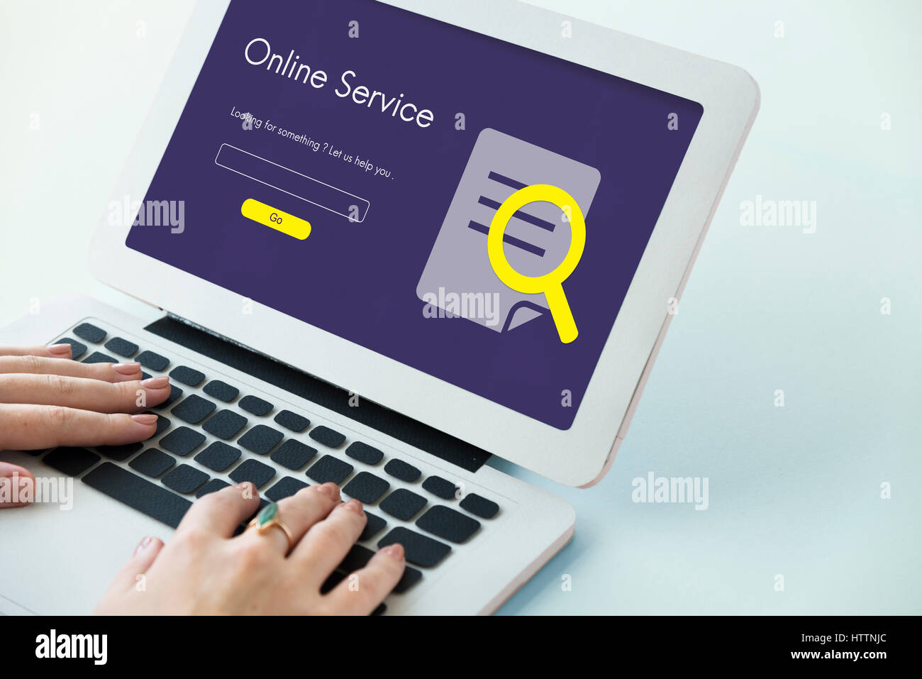 Call Center Hot Line Concetto di informazioni Foto Stock