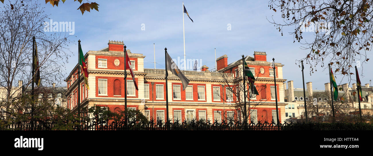 Marlborough House, grado che ho elencato la Mansion, sede del Commonwealth delle Nazioni e al Segretariato del Commonwealth, Pall Mall London City Foto Stock