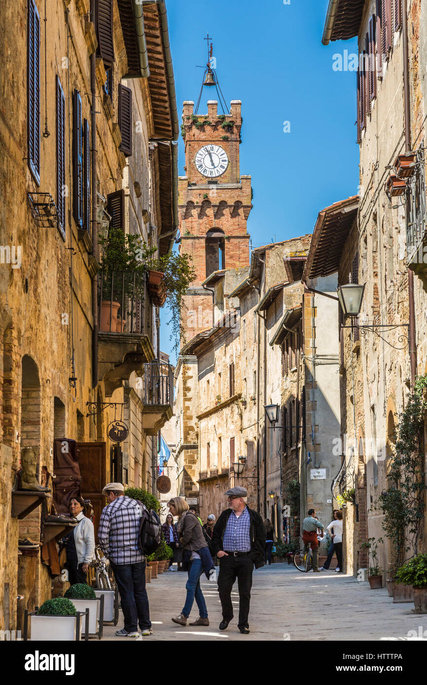 Pienza, Val d'Orcia, Siena district, Toscana, Italia Foto Stock