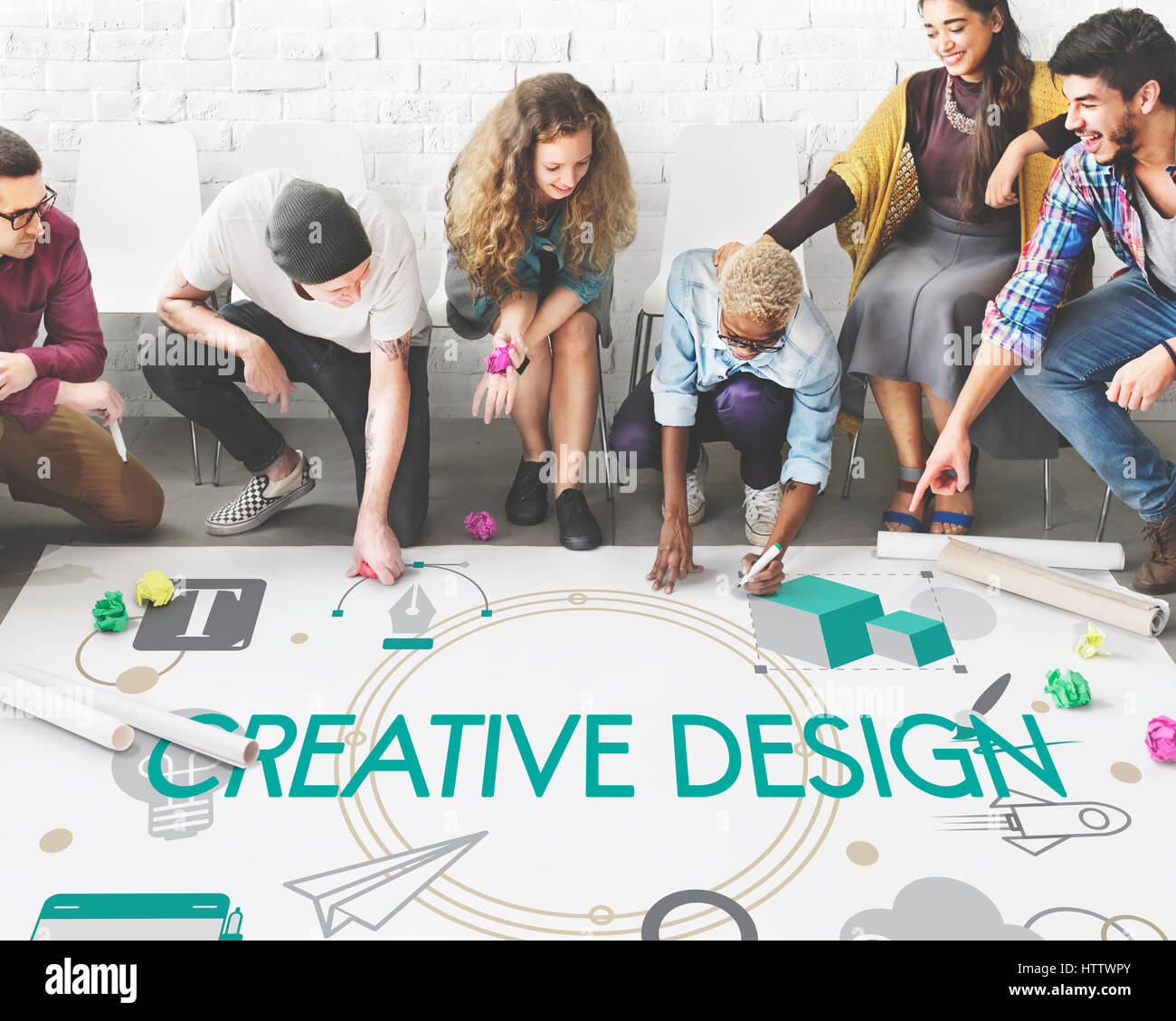 Contenuto creativo configurazione Design creativo Foto Stock