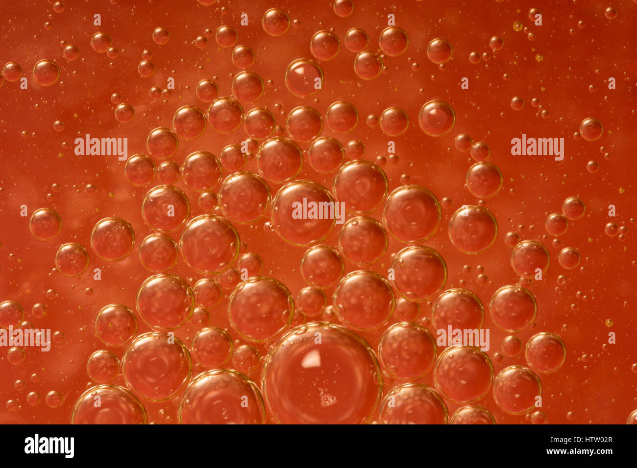 Mondo delle bollicine - Arancione Foto Stock
