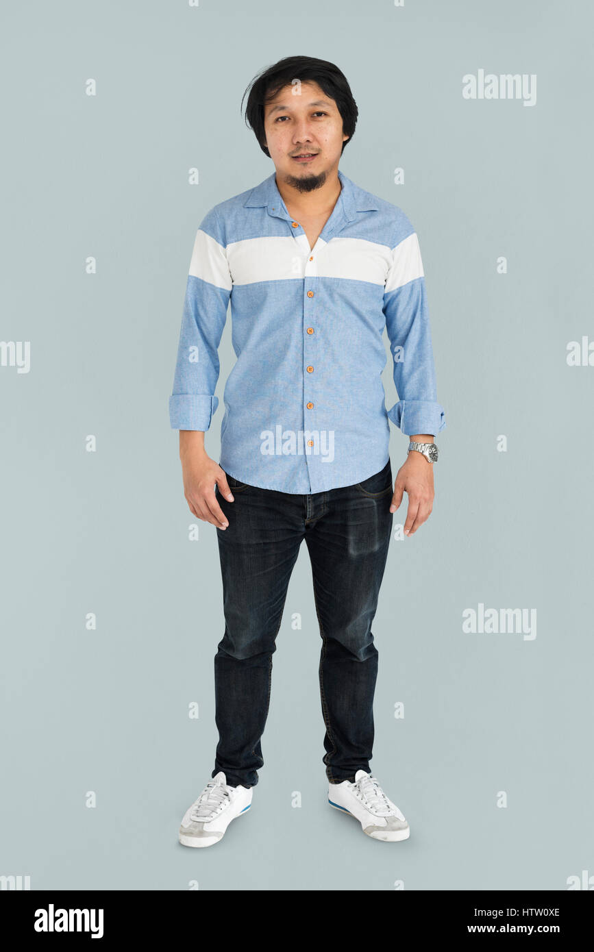 Persone uomo corpo pieno Studio concetto Shoot Foto Stock