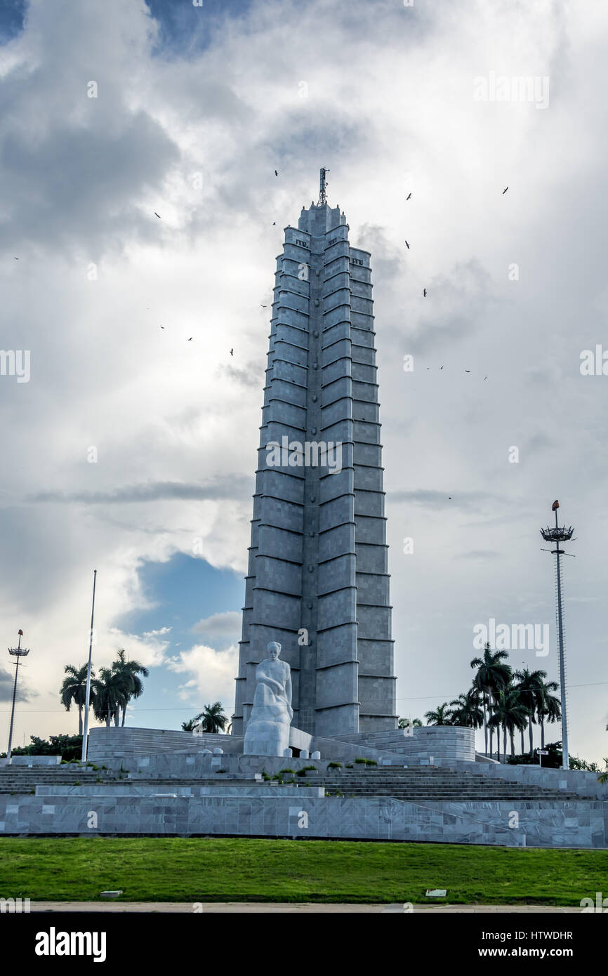 Jose Marti Memorial nella Plaza de la Revolucion - Havana, Cuba Foto Stock