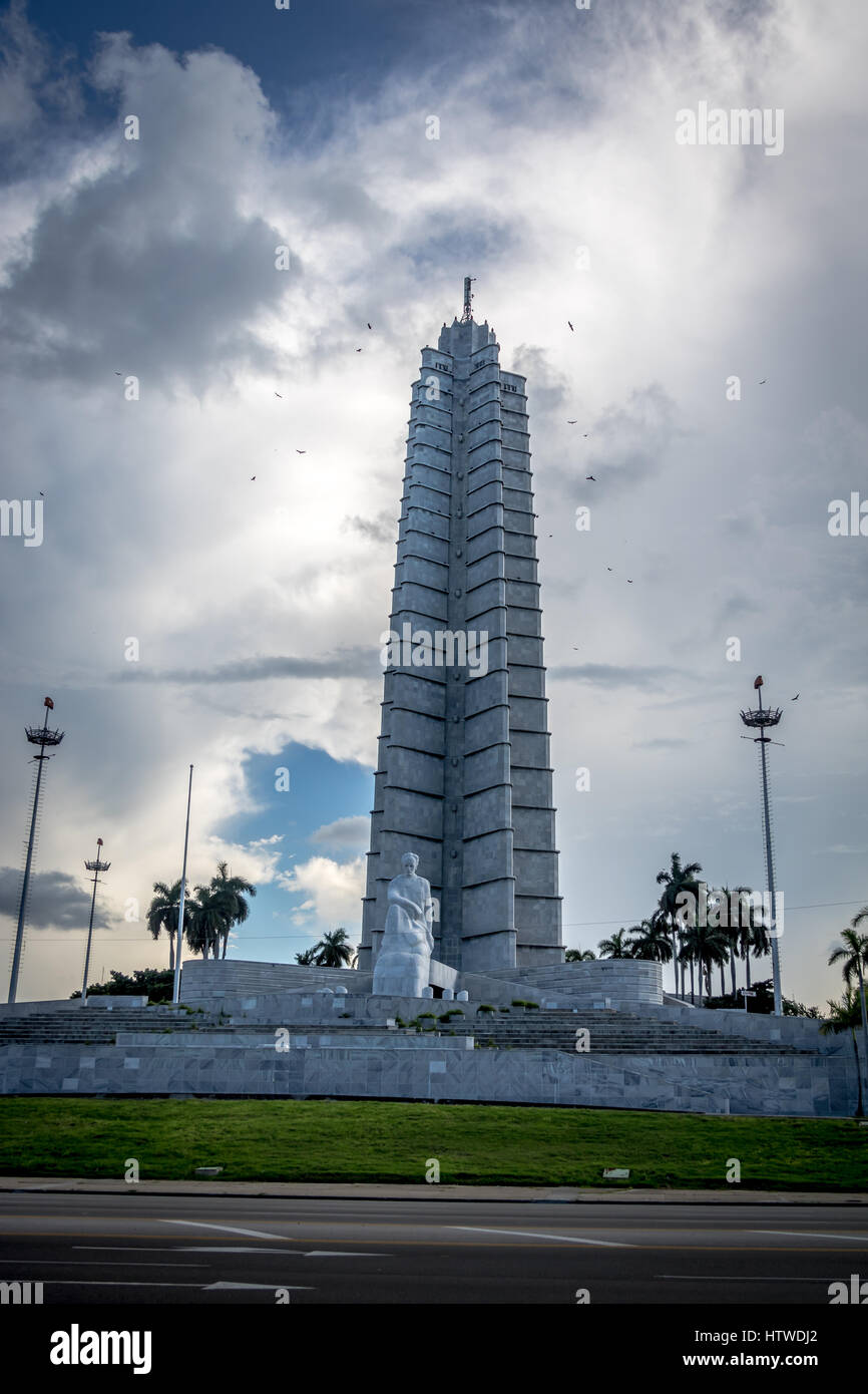 Jose Marti Memorial nella Plaza de la Revolucion - Havana, Cuba Foto Stock