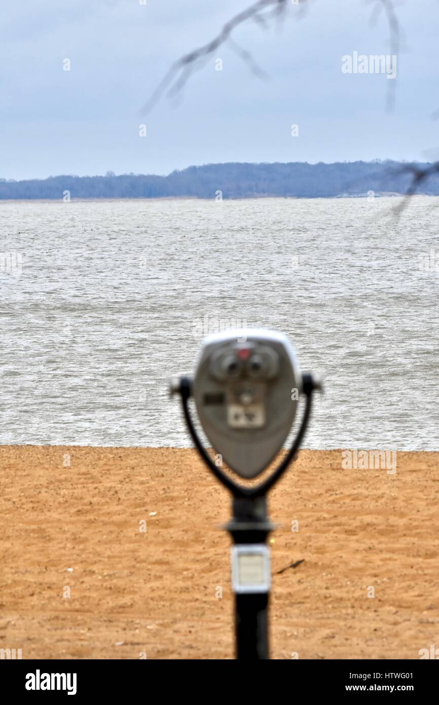 La fauna selvatica stazione di visualizzazione al Sandy Point State Park Foto Stock