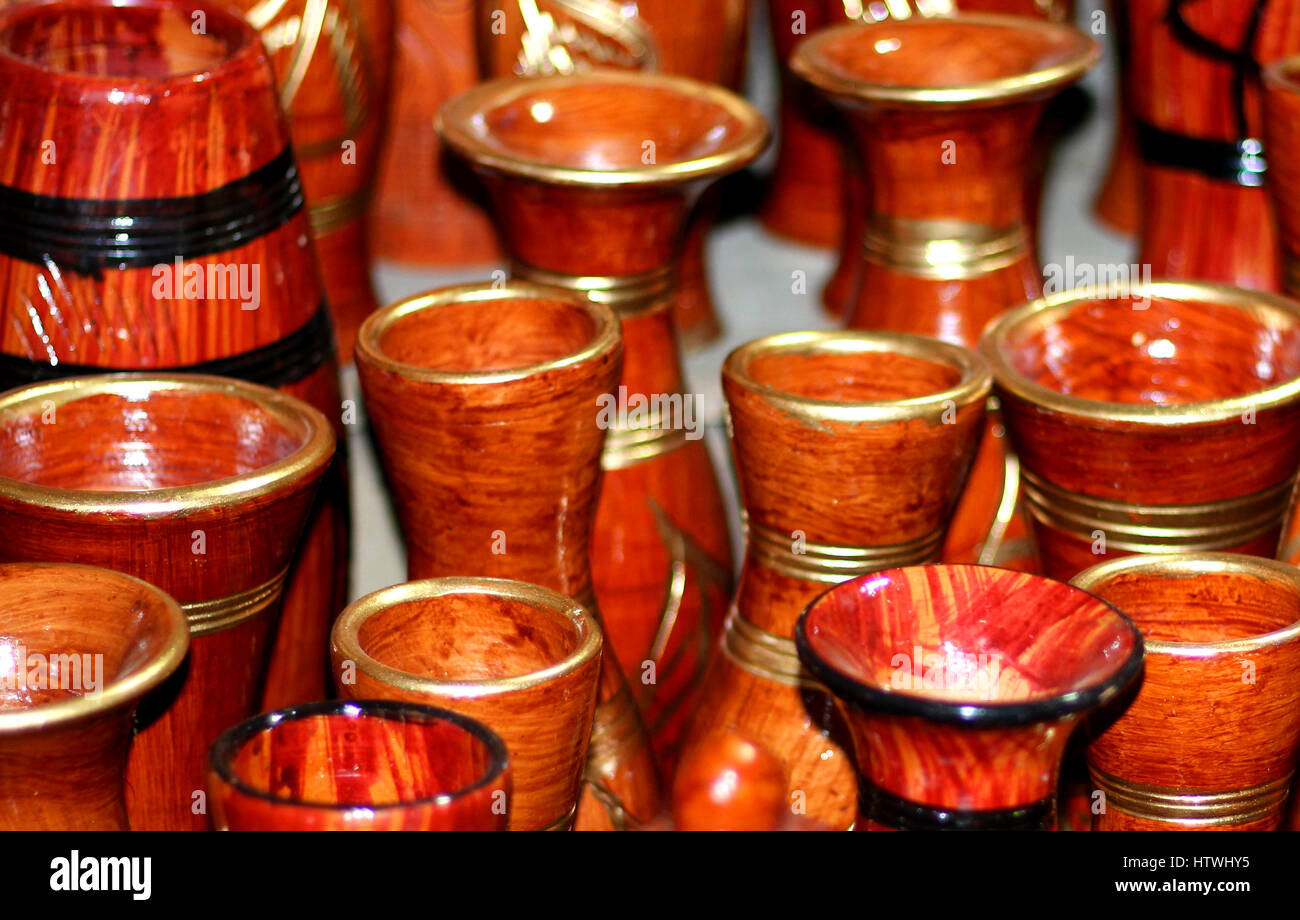 Bellissimo vaso artigianali fatti di creta Foto Stock