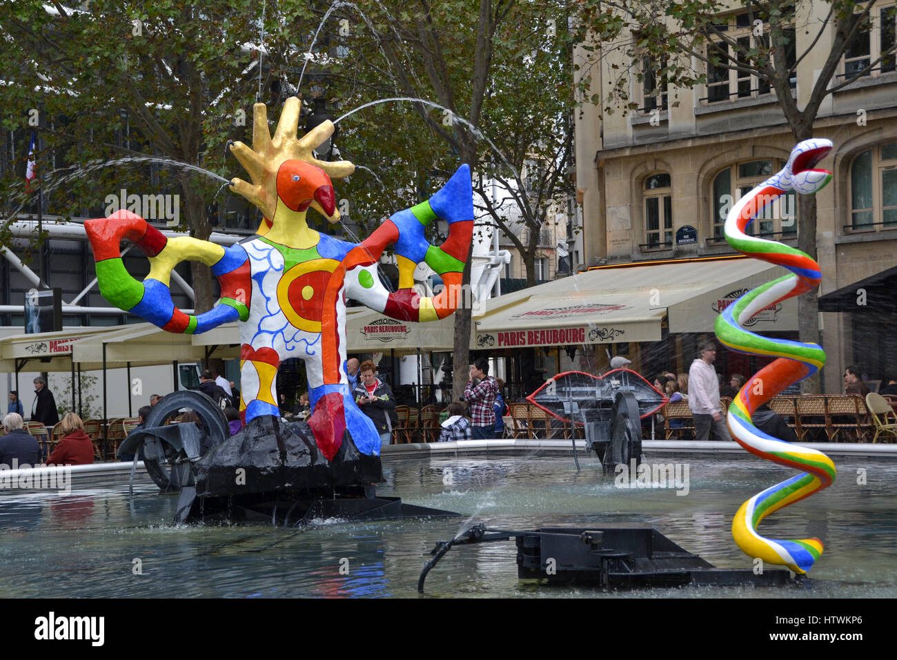 Fontana Stravinsky a Parigi, Francia Foto Stock