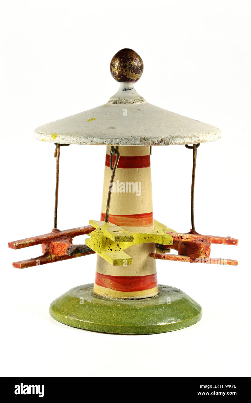 Giostra, pre-guerra rese nel famoso villaggio di Seiffen (Monti Metalliferi/ Germania) Foto Stock