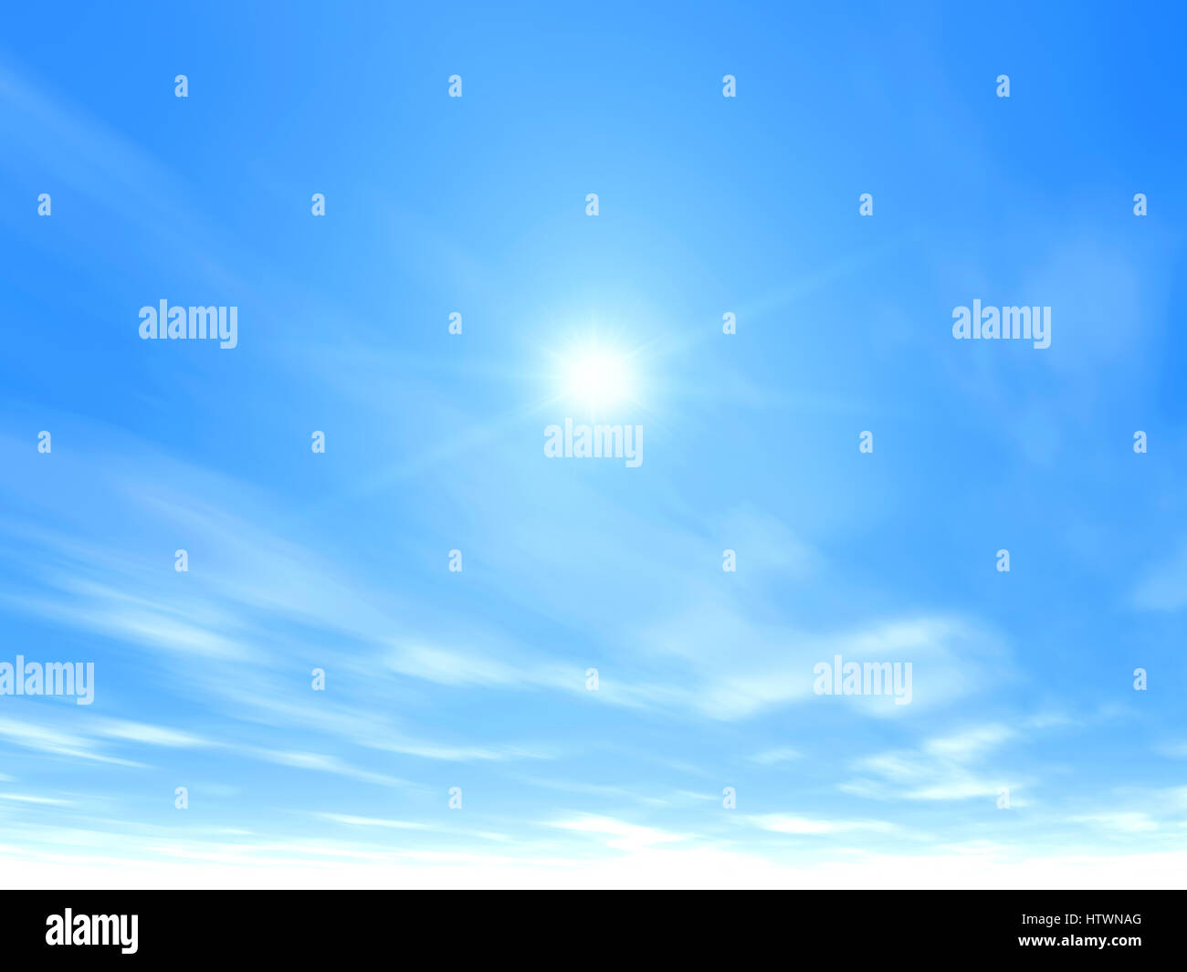 sole e cielo Foto Stock