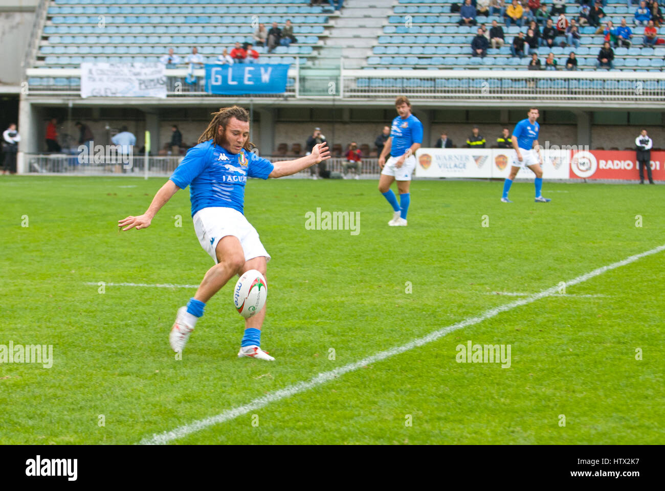 Rugby test match Italy-Argentina. Paolo Griffin in azione sul parco giochi Foto Stock