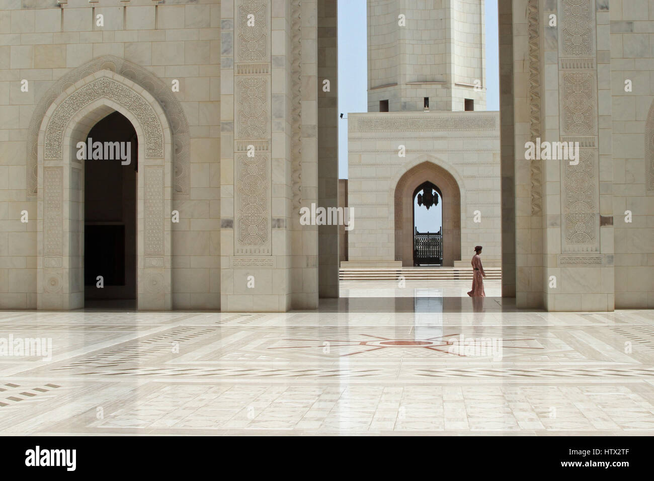 Il sultano Qaboos grande moschea in Muscat Oman Foto Stock