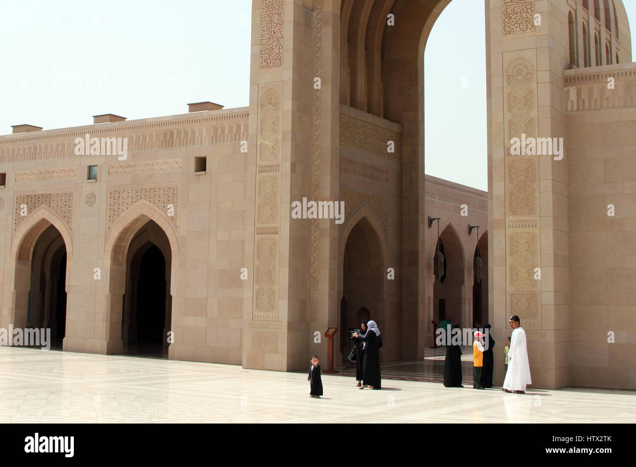 Il sultano Qaboos grande moschea in Muscat Oman Foto Stock