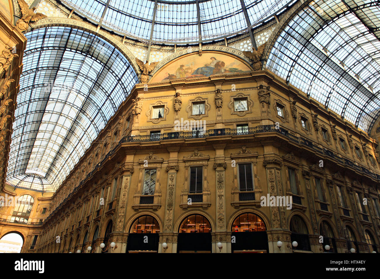 Galleria Vittorio Emanuele II a Milano, Italia Foto Stock