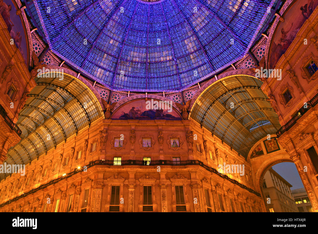 Galleria Vittorio Emanuele II a Milano, Italia Foto Stock