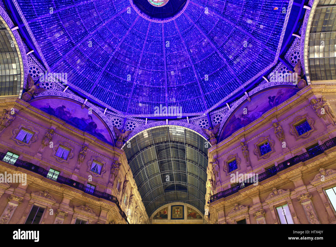 Galleria Vittorio Emanuele II a Milano, Italia Foto Stock